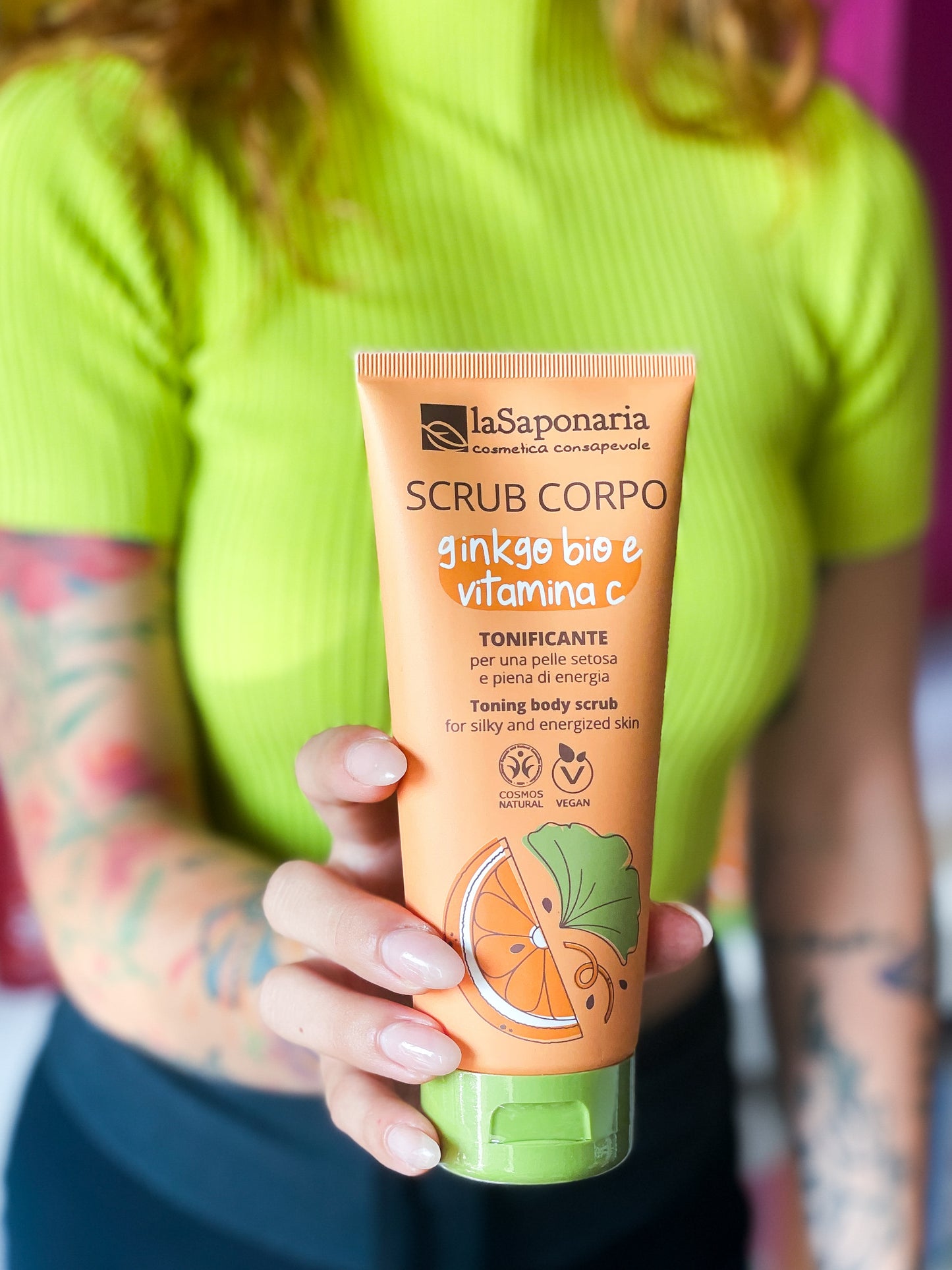 La Saponaria Scrub Corpo Tonificante - Ginkgo Bio e Vitamina C