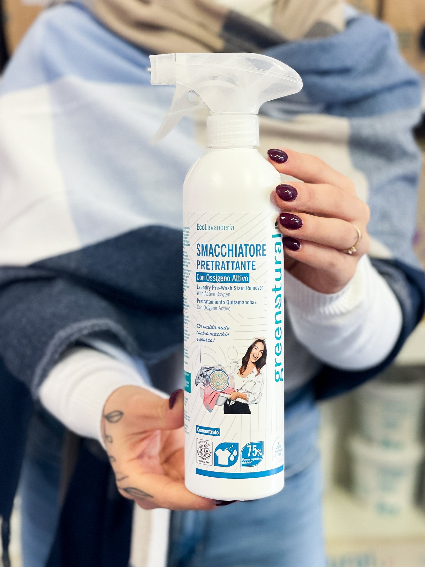 Greenatural Smacchiatore spray pretrattante all'ossigeno attivo