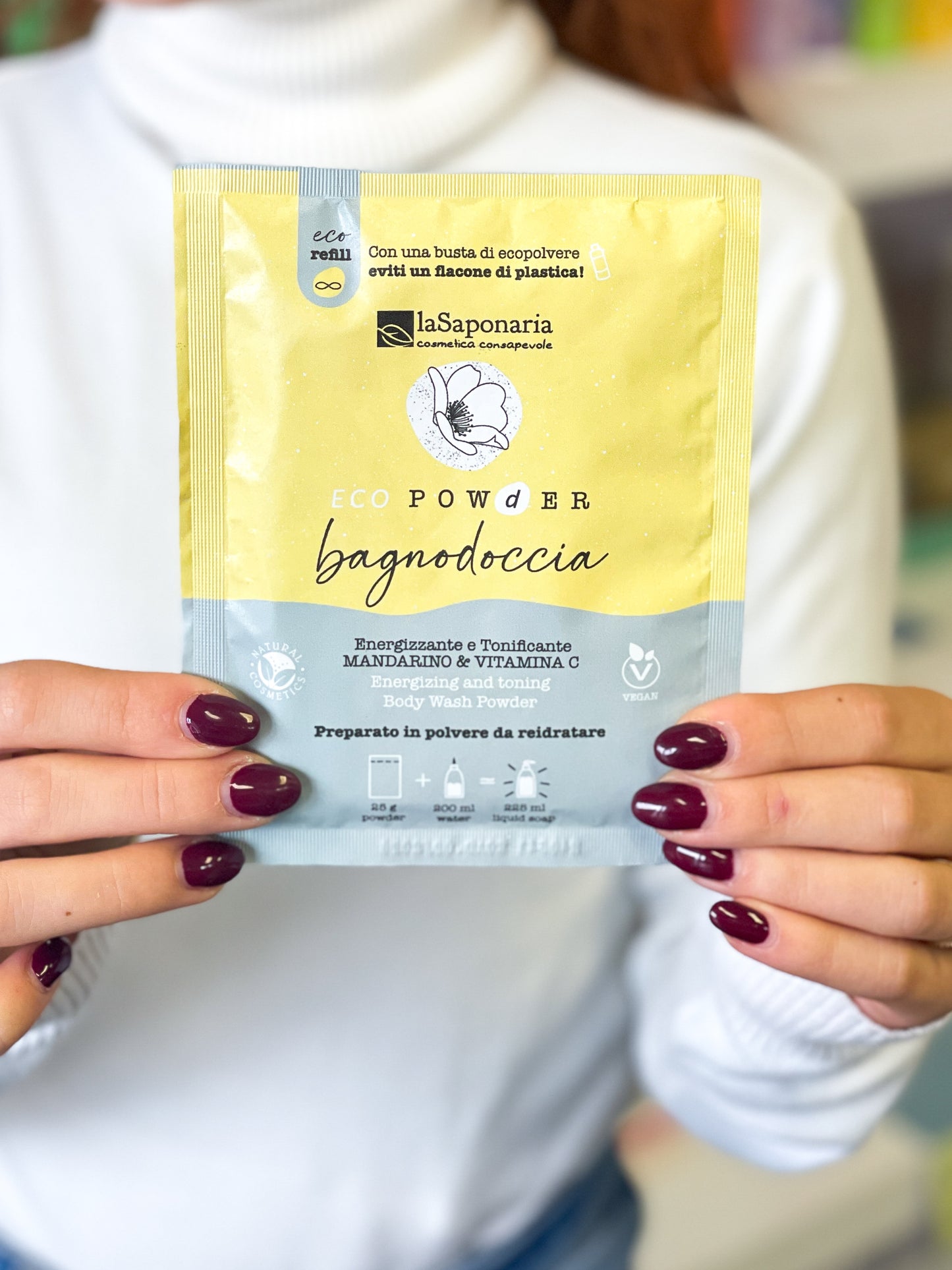 La Saponaria Eco-Bagnodoccia in polvere Energizzante - Mandarino e Vitamina C