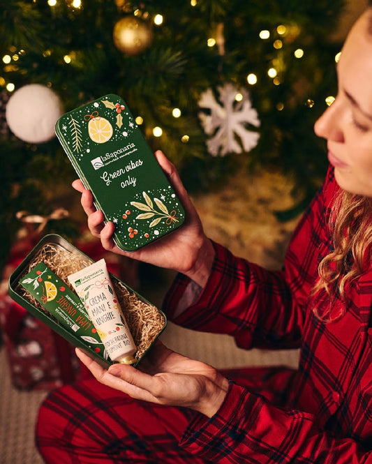 La Saponaria Scrigno Mani e Unghie | Fitocheratina e Limone + Limetta Bosco d'inverno