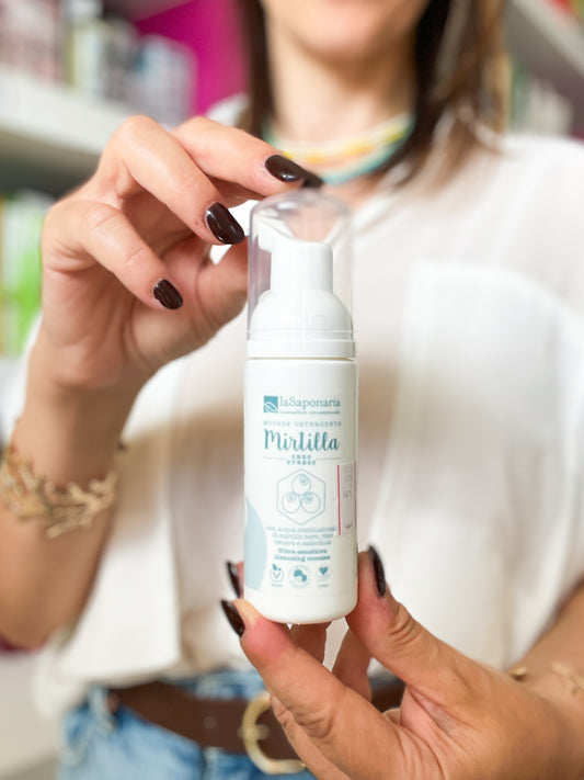 La Saponaria | Travel Mousse Detergente Viso Mirtilla