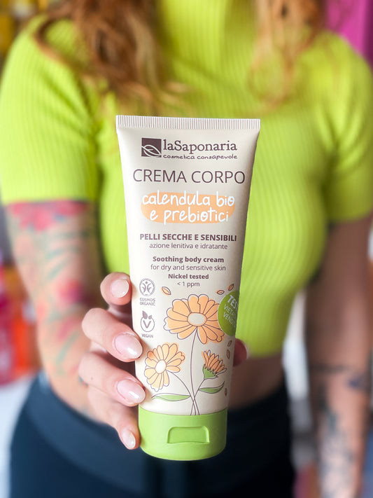 La Saponaria Crema Corpo Pelli secche e sensibili – Calendula Bio e Prebiotici