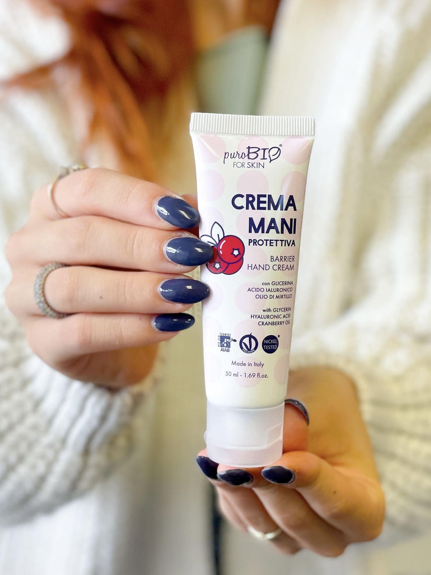 Purobio Crema Mani protettiva Mirtillo